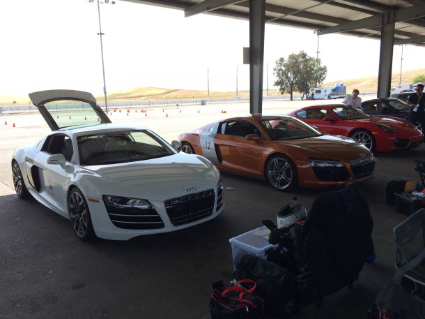 Time to cool down the derrière after a hot lap...