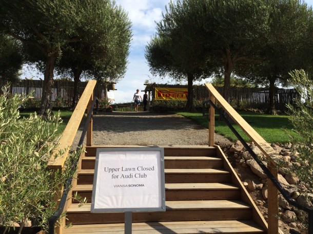 They put up a sign to keep the peasants out. Just kidding, it wasn't snooty at all — which was refreshing.